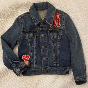 Polo Ralph Lauren Denim Jean Jacket with Logo Patches